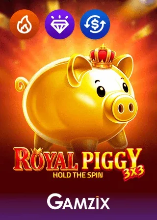 3x3 Royal Piggy Hold the Spin, juego de Gamzix en Palpitos