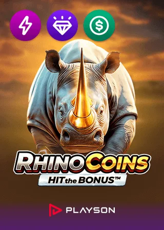 Rhino Coins Hit the Bonus, juego de Playson en Palpitos
